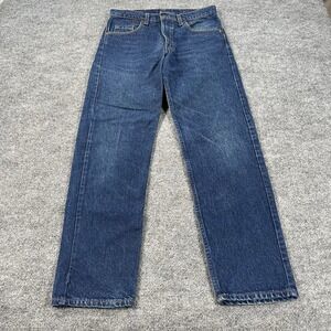 Vintage Levi's Jeans Mens 31x30 (Fits 29x29) 505 Straight Dark Wash 80s USA Made